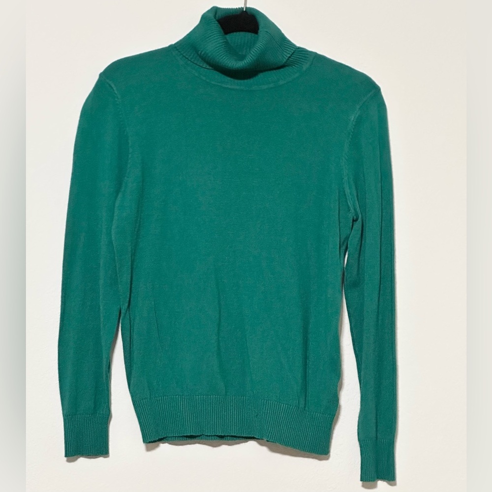 Joseph Turquoise Knit Turtleneck Sweater Size‎ Medium